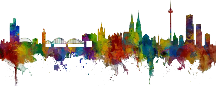 Köln eine bunte Stadt - bunt an Umzugsunternehmen